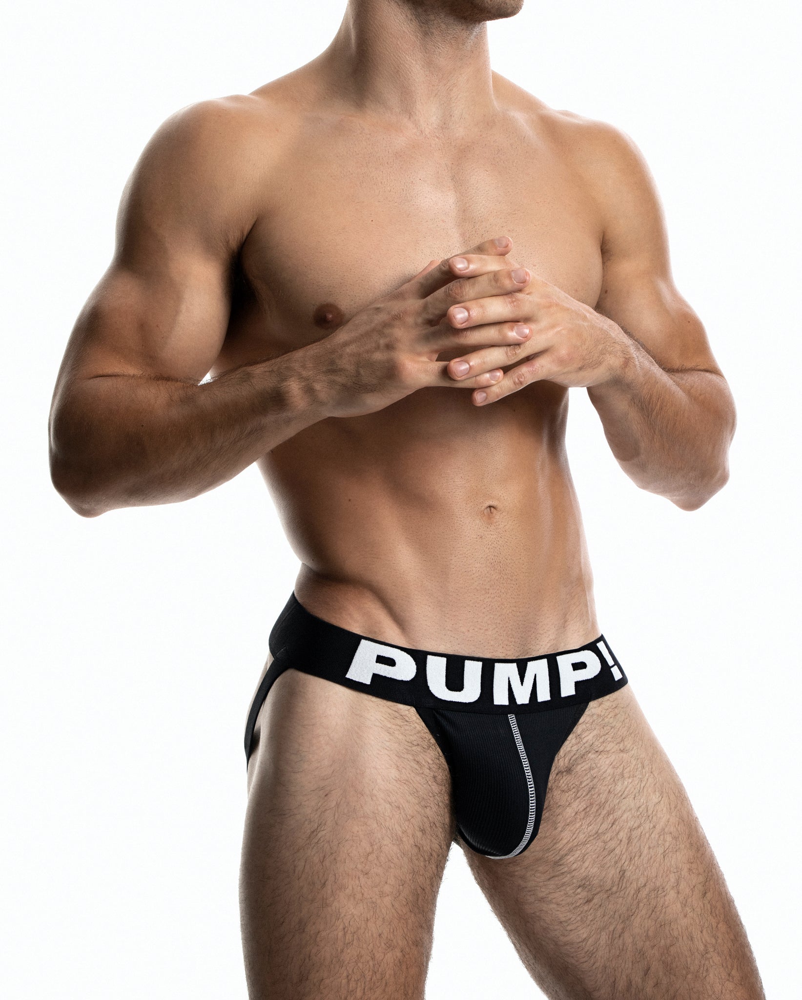PUMP! Black Rib JockStrap - BANG & STRIKE