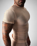 TEAMM8 Allure Sheer Cropped Tee Husk - BANG & STRIKE