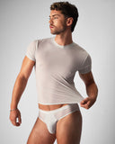 TEAMM8 Allure Sheer Cropped Tee Platinum - BANG & STRIKE