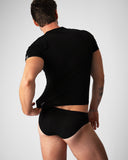 TEAMM8 Allure Sheer Cropped Tee Noir - BANG & STRIKE