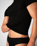 TEAMM8 Allure Sheer Cropped Tee Noir - BANG & STRIKE