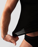 TEAMM8 Allure Sheer Cropped Tee Noir - BANG & STRIKE