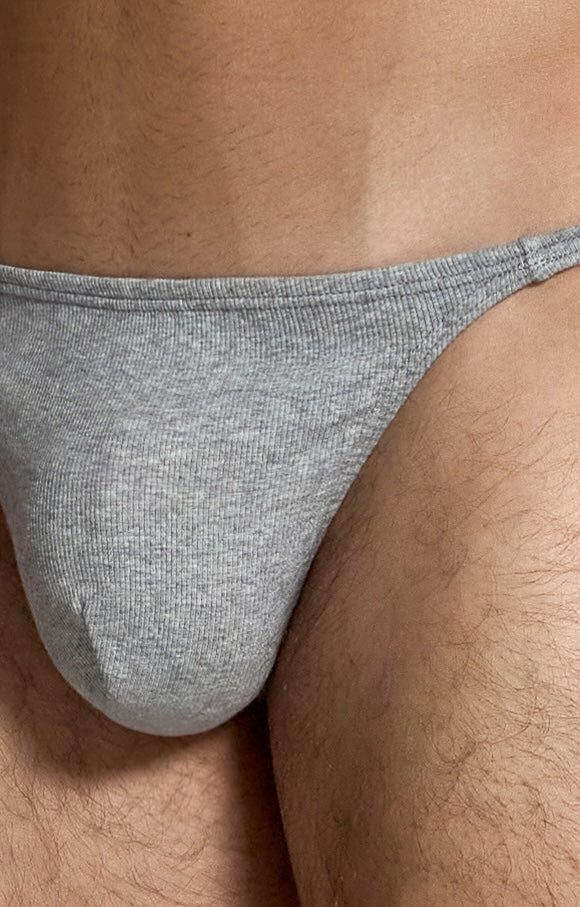 Modus Vivendi Ribbed Cotton Thong Grey - BANG & STRIKE (view 6)