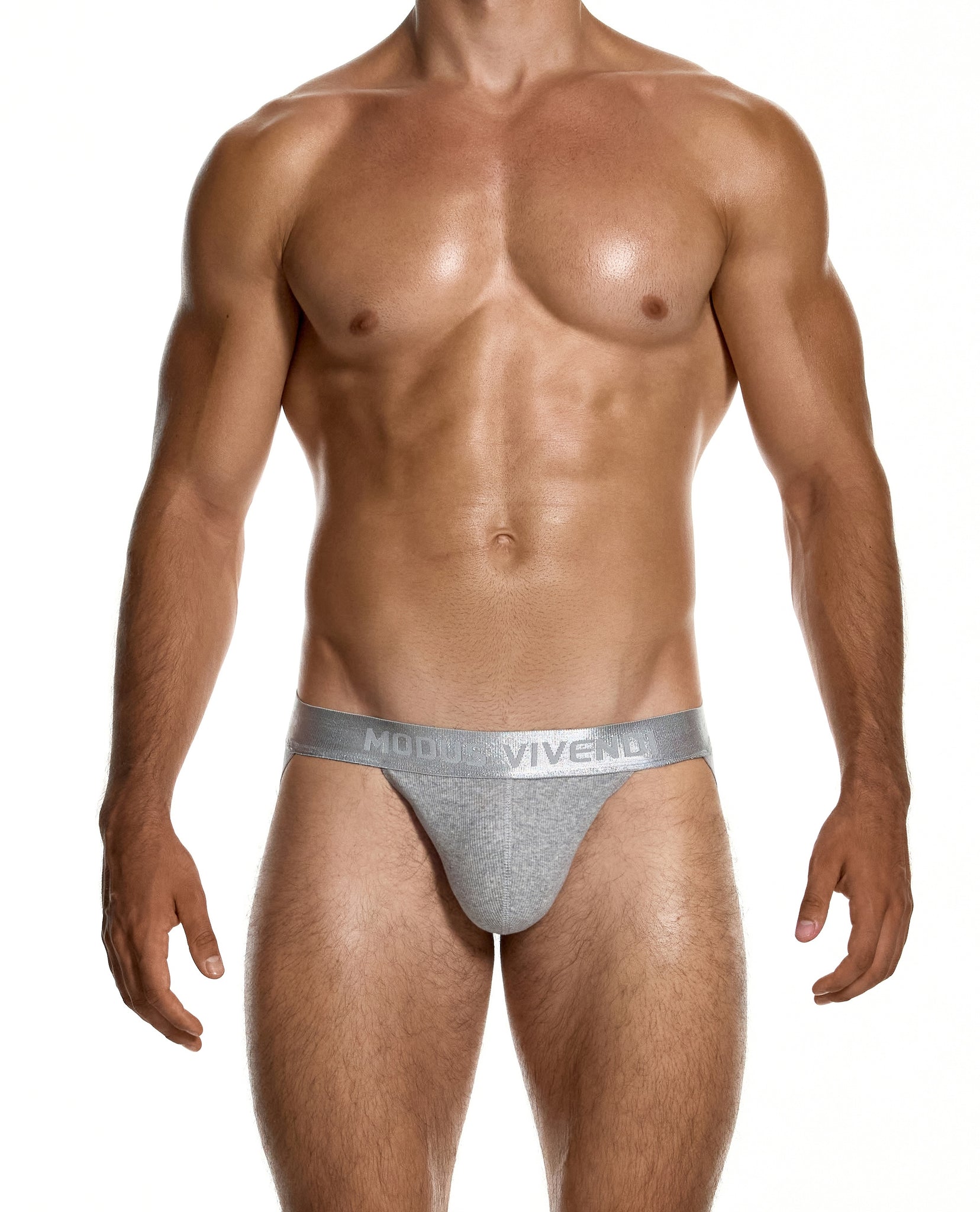 Modus Vivendi Ribbed Cotton Jockstrap Grey - BANG & STRIKE