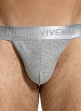 Modus Vivendi Ribbed Cotton Tanga Brief Grey - BANG & STRIKE (view 5)