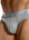 Modus Vivendi Ribbed Cotton Classic Brief Grey - BANG & STRIKE (view 7)