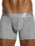 Modus Vivendi Ribbed Cotton Long Boxer Grey - BANG & STRIKE (view 6)