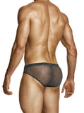 Modus Vivendi Charcoal Abstract Net Thong and Brief Set - BANG & STRIKE (view 7)