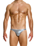 Modus Vivendi Black Striped Low Cut Swim Brief - BANG & STRIKE