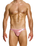 Modus Vivendi Red Striped Low Cut Swim Brief - BANG & STRIKE