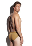 SALIGIA Brown Greek Modal Laurel Sport Brief - BANG & STRIKE (view 3)