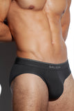SALIGIA Black Greek Lyocell Acanthus Brief - BANG & STRIKE (view 4)