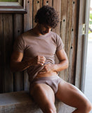 Modus Vivendi Ribbed Cotton Classic Brief Dark Skin - BANG & STRIKE (view 10)