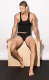 STRIKE PRO Black Microfibre Sports Tank - BANG & STRIKE