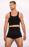 STRIKE PRO Black Microfibre Sports Tank - BANG & STRIKE