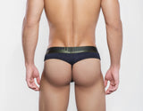 PUMP MILITARY THONG  - BACK VIEW SHOWING BLACK MESH YOKE