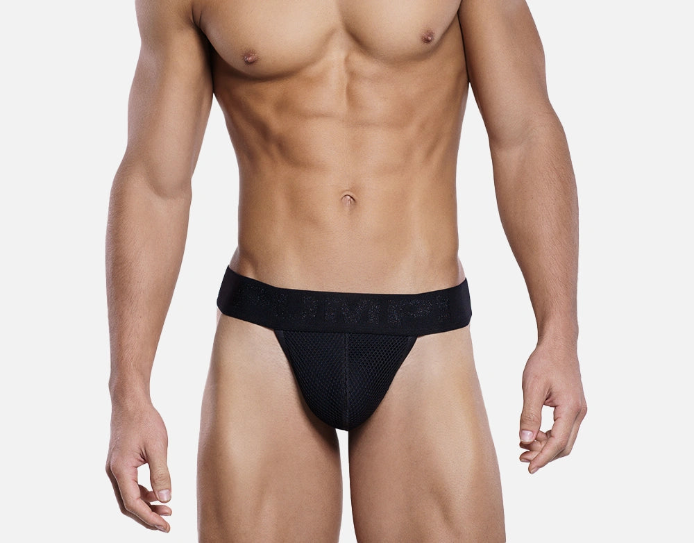 pump switch black mesh mens thong