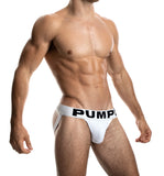 PUMP! White Rib JockStrap - BANG & STRIKE