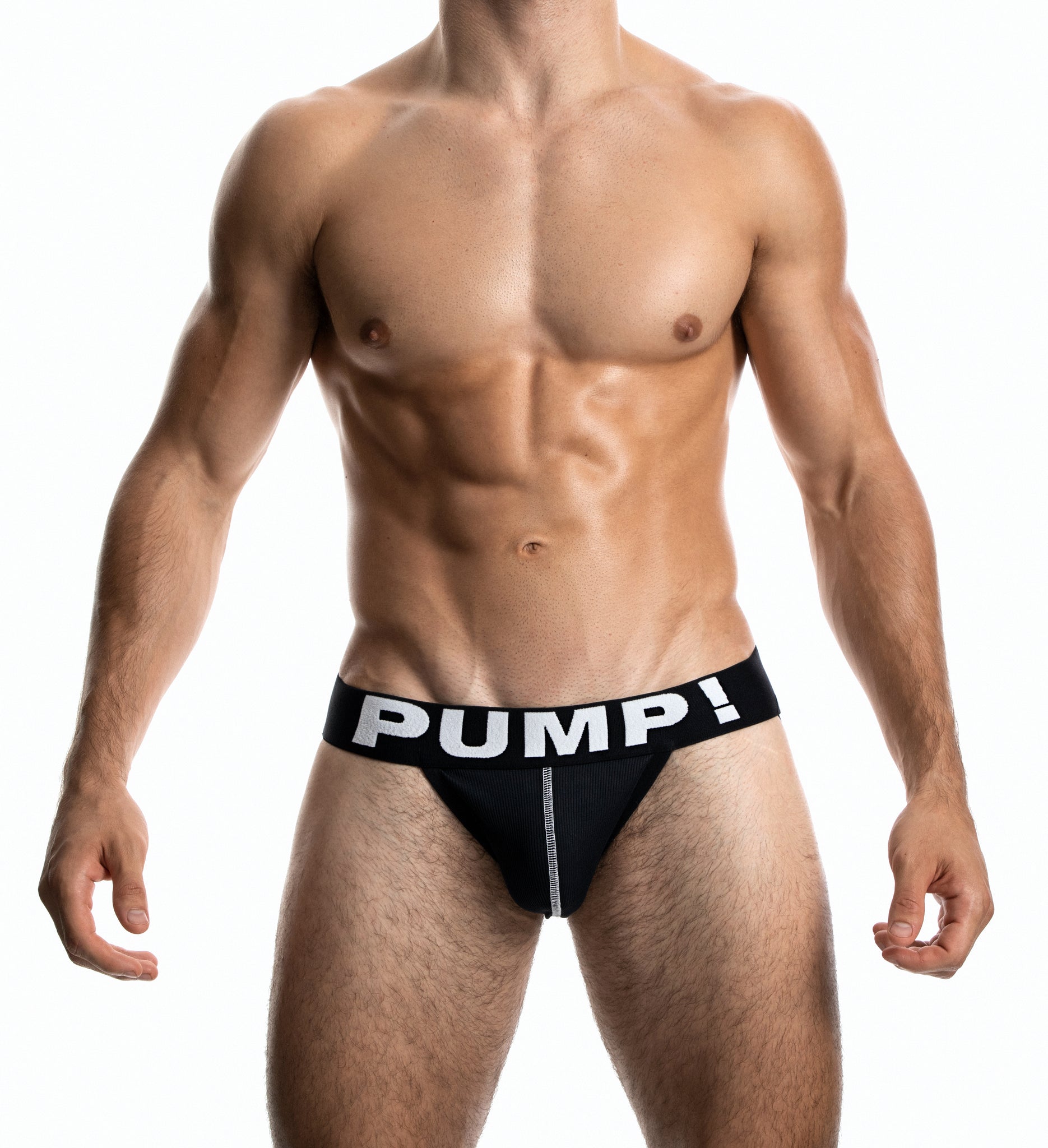 PUMP! Black Rib JockStrap - BANG & STRIKE