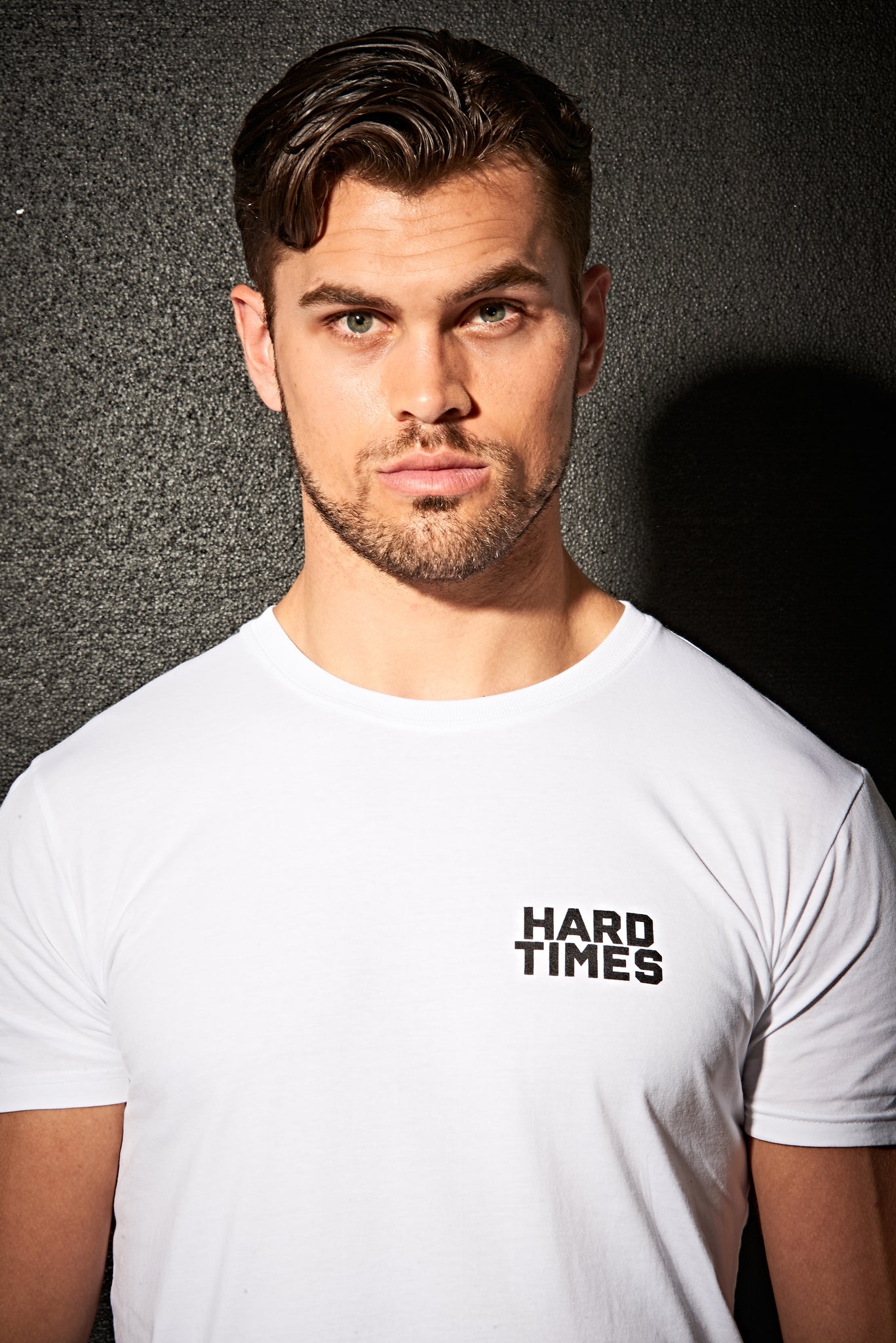 MR STRIKE HARD TIMES - WHITE ORGANIC COTTON TSHIRT - BANG & STRIKE