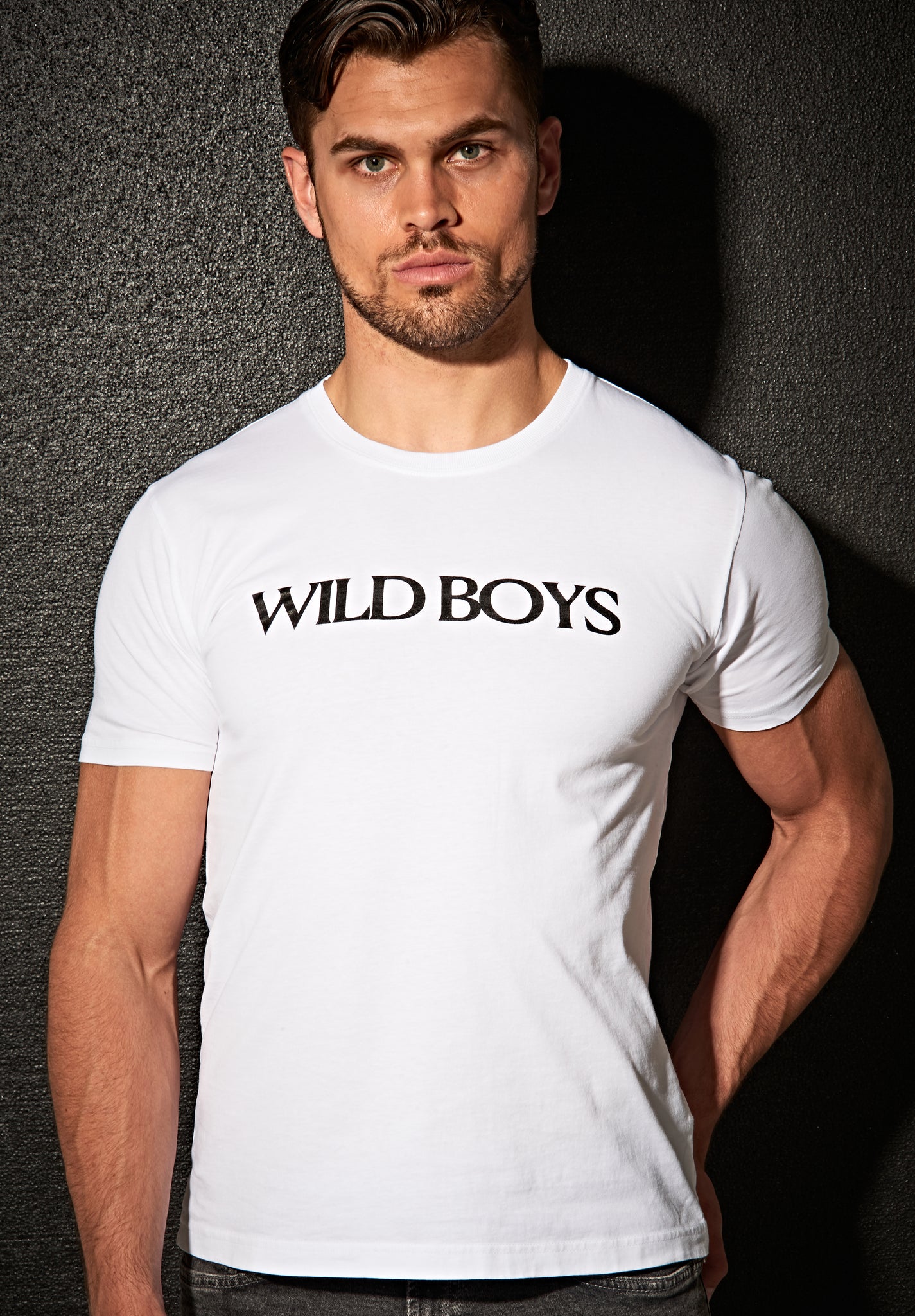 MR STRIKE WILD BOYS - WHITE ORGANIC COTTON TSHIRT - BANG & STRIKE